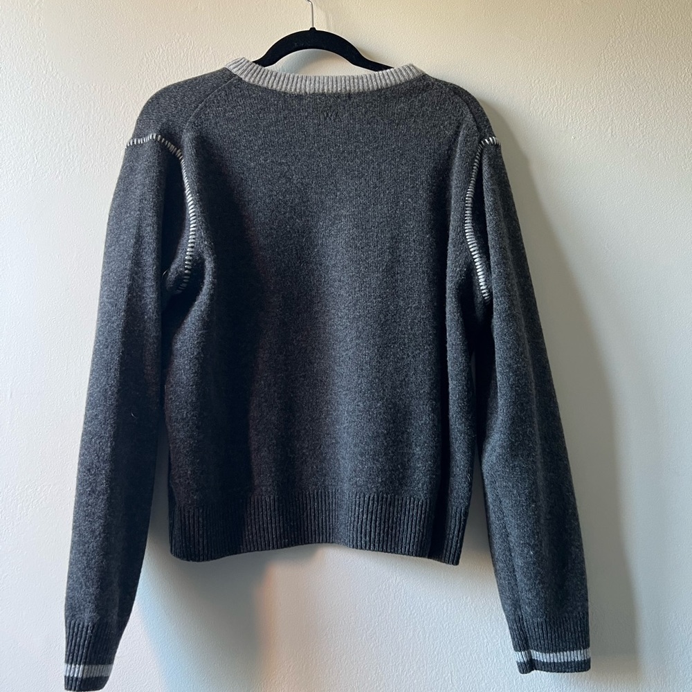 JW Anderson x Uniqlo Grey Contrast Stitch Sweater